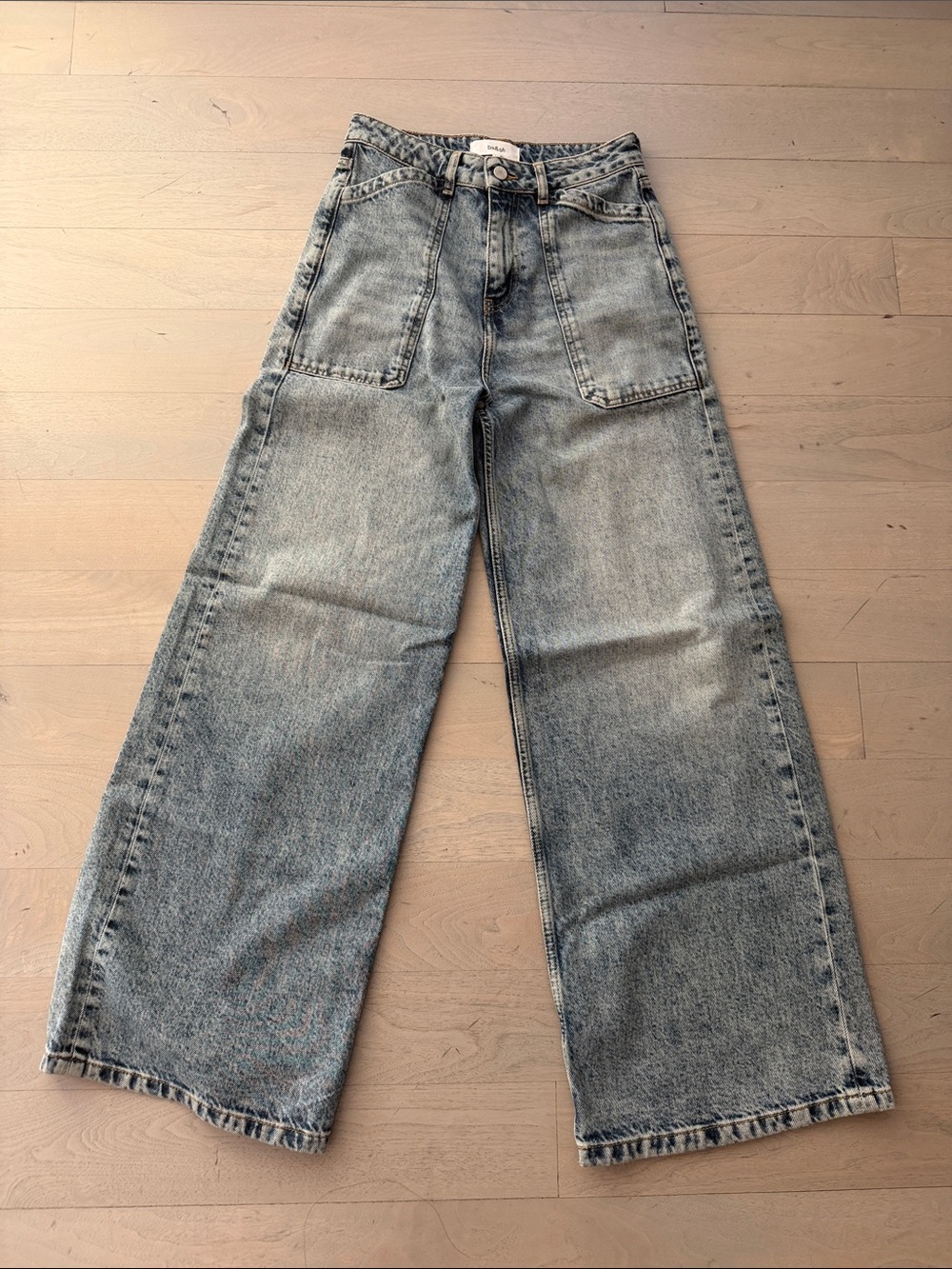 ba&sh Light Blue Cargo Jeans